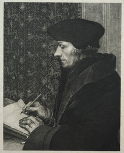 Erasmus, efter Holbein, 1863. af Felix Bracquemond