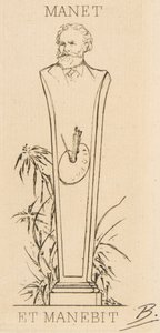 Ex-libris af Manet, 1875.