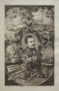 Frontispice for nye værker af Champfleury, The Friends of Nature: Portrait of Champfleury, 1859.
