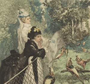 I Zoologisk Have, ca. 1873. af Felix Bracquemond