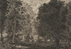 Flammen er tæt på ilden, omkring 1853-5. af Felix Bracquemond