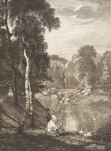 Bois de Boulogne, 1857. af Felix Bracquemond