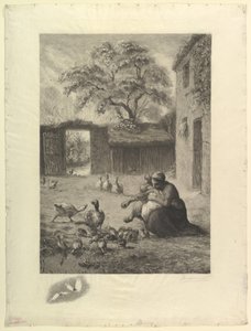 Forår, efter en pastel af Millet, 1888. af Felix Bracquemond