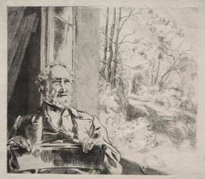 Meyer-Heine, ca. 1872. af Felix Bracquemond