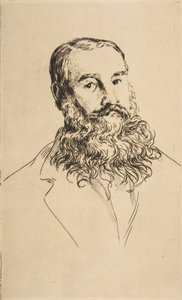Portræt af Charles Leland, 1871. af Felix Bracquemond