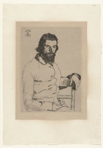 Portræt af kunstneren Charles Méryon af Felix Bracquemond
