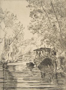 Farverens båd Bas-Meudon, ca. 1868. af Felix Bracquemond