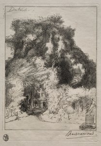 The Garden of the Inn at Dulwich, ca. 1870. af Felix Bracquemond