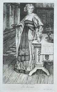 Tjenestepigen, efter H. Leys af Felix Bracquemond