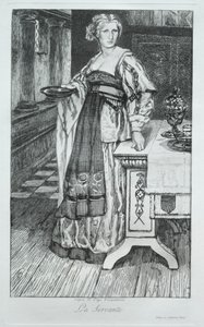 Tjeneren, efter H. Leys, 1868. af Felix Bracquemond