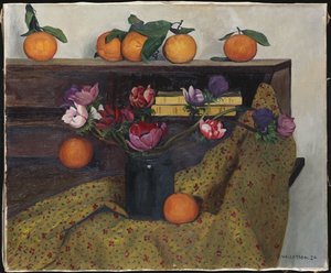 Anemoner og appelsiner, 1924 af Felix Edouard Vallotton