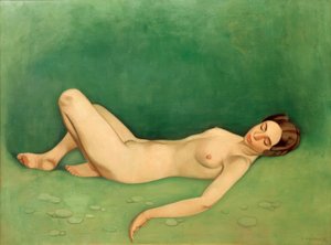 Badende sover (nøgen kvinde, der ligger og sover)