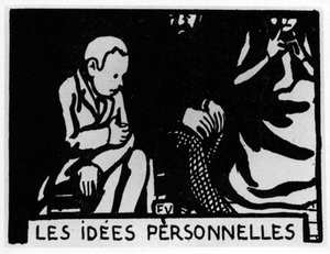 Gulerodshoved: "personlige ideer" skrevet af Jules Renard, red. Flammarion (illustration) af Felix Edouard Vallotton