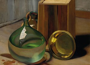 Demijohn og kasse, 1925 af Felix Edouard Vallotton