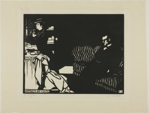 Gør dig klar til et besøg, tallerken otte fra Intimacies af Felix Edouard Vallotton