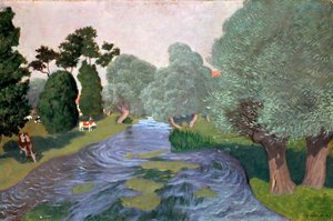 Landskab i Normandiet, Arques-la-Bataille, 1903. af Felix Edouard Vallotton