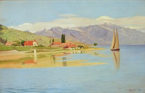 Havnen i Pully af Felix Edouard Vallotton