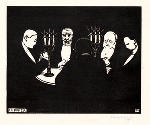 Poker, 1896. af Felix Edouard Vallotton