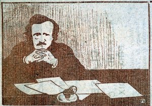 Portræt af Edgar Allan Poe - gravering af Félix Vallotton, omkring 1900 af Felix Edouard Vallotton