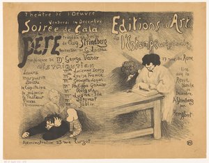 Program for en gallaforestilling af Le Père, en tragedie af August Strindberg i Théâtre de l