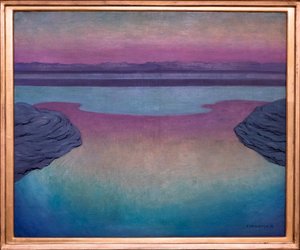 Stigende tidevand om aftenen af Felix Edouard Vallotton