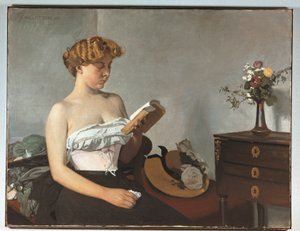 Schweiz, Bern, Femme Lisant (læsende kvinde) af Felix Edouard Vallotton