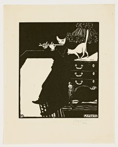Fløjten, fra serien "Musikinstrumenter", 1896-97 af Felix Edouard Vallotton
