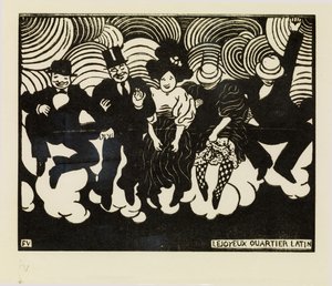 Det glade latinerkvarter af Felix Edouard Vallotton