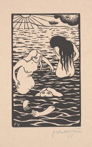 Tre Badende af Felix Edouard Vallotton