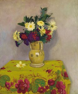 Gule tusindfryd og forskellige blomster, 1911 af Felix Edouard Vallotton
