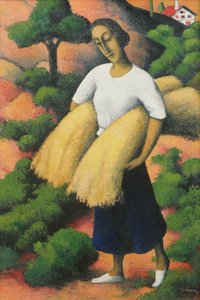 Peasant Harvest (olie på lærred)