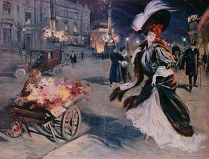 Paris om natten i Operakvarteret, 1907