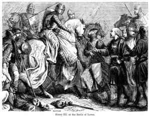 Henrik III i slaget ved Lewes, 14. maj 1264.