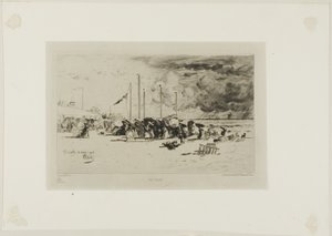 En byge ved Trouville af Felix Hilaire Buhot