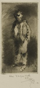 En ung Street Urchin af Felix Hilaire Buhot