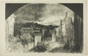 Bastilledagen i Montmartre af Felix Hilaire Buhot