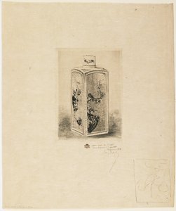 Porcelæns teæske af Felix Hilaire Buhot