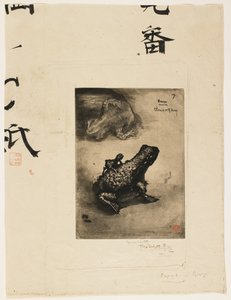 Bronze Frog Inkwell, 1883 (ætsning og akvatint) af Felix Hilaire Buhot