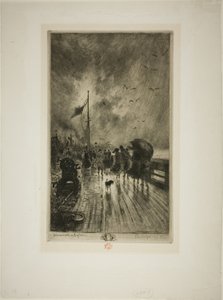 Landstigning i England af Felix Hilaire Buhot