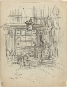 Ebury Street, 1876 eller 1879. af Felix Hilaire Buhot