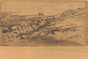 Saint-Michel-kapellet i Estre anden version. af Felix Hilaire Buhot