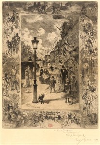 Den nationale helligdag på Boulevard Clichy National helligdag på Boulevard de Clichy, 1878. af Felix Hilaire Buhot