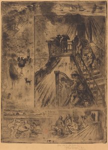 Passagen Passagen, 1879-1885. af Felix Hilaire Buhot
