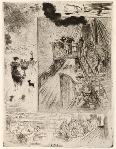 La Traversee Passagen, 1879-1885. af Felix Hilaire Buhot