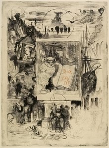 Uglen, 1883 af Felix Hilaire Buhot