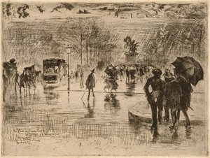 Kunstnernes tilbagevenden, 1877. af Felix Hilaire Buhot