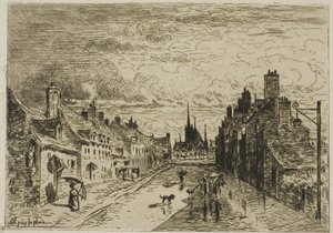 Min lille by af Felix Hilaire Buhot