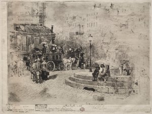 Place Pigalle i 1878 af Felix Hilaire Buhot