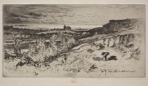 Kapellet Saint-Michel i LEstre, 1881. af Felix Hilaire Buhot