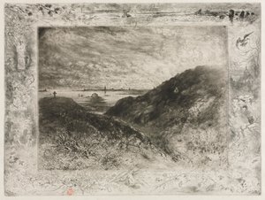 Klippen, Saint Malo-bugten af Felix Hilaire Buhot